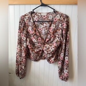Altar’d State Floral V-Neck Blouse